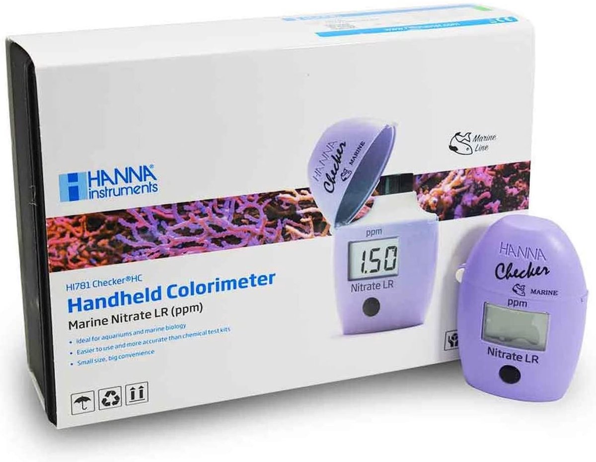 Hanna Marine Nitraat LR Checker – Digitale Low Range Fotometer voor Zoutwateraquaria ReefBucket