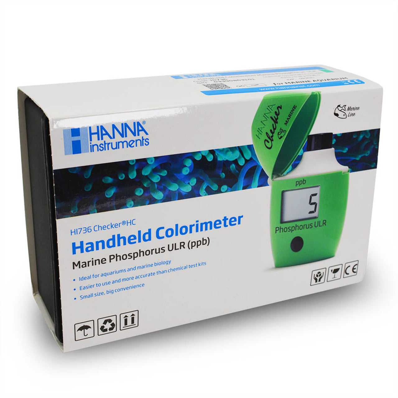 Hanna Fosfor ULR Checker – Digitale Fotometer voor Fosfaat in Zeewater (0–200 µg/l) ReefBucket
