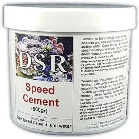 DSR Speed Cement, 60 seconds 500gr voor zeewateraquarium
