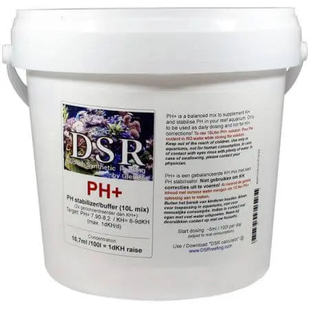 DSR PH+ : PH (KH) stabilizer/buffer, To make 2L solution voor zeewateraquarium