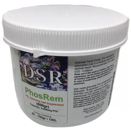 DSR PHOSREM, PO4 remover + GFO, (9.000mg PO4) 500gr voor zeewateraquarium